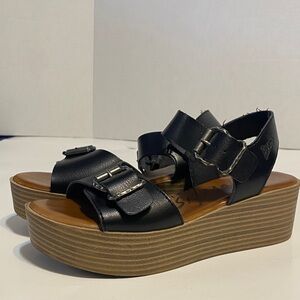 Blowfish Malibu Black Platform Sandals